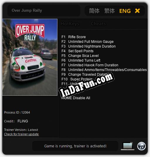 Over Jump Rally: TRAINER AND CHEATS (V1.0.98)