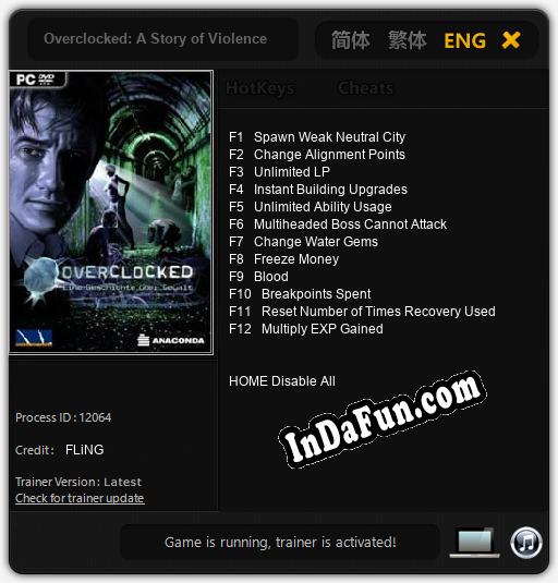 Overclocked: A Story of Violence: Cheats, Trainer +12 [FLiNG]