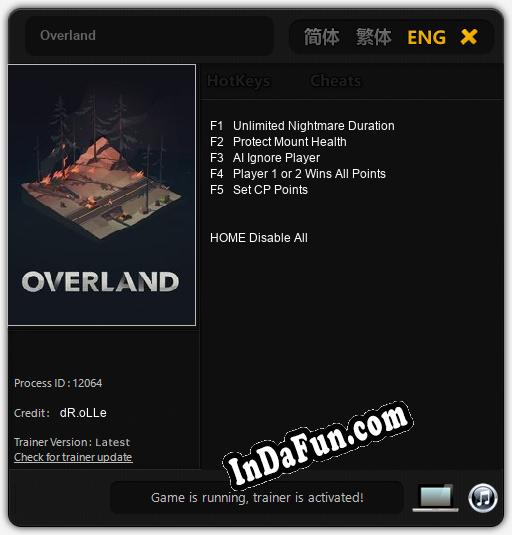 Overland: Cheats, Trainer +5 [dR.oLLe]