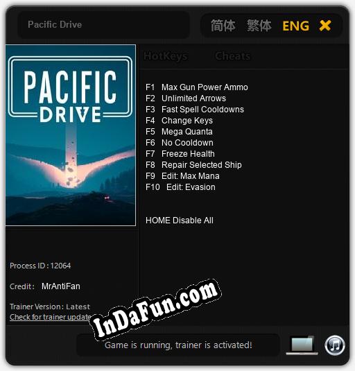 Pacific Drive: Cheats, Trainer +10 [MrAntiFan]