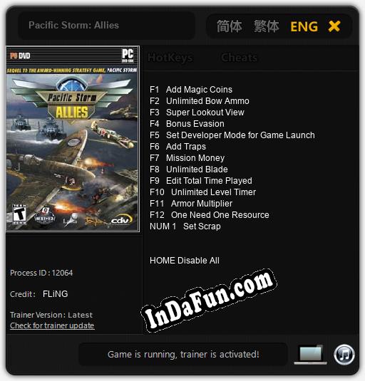 Pacific Storm: Allies: Trainer +13 [v1.1]