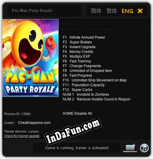 Pac-Man Party Royale: TRAINER AND CHEATS (V1.0.85)