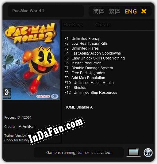 Pac-Man World 2: Cheats, Trainer +12 [MrAntiFan]