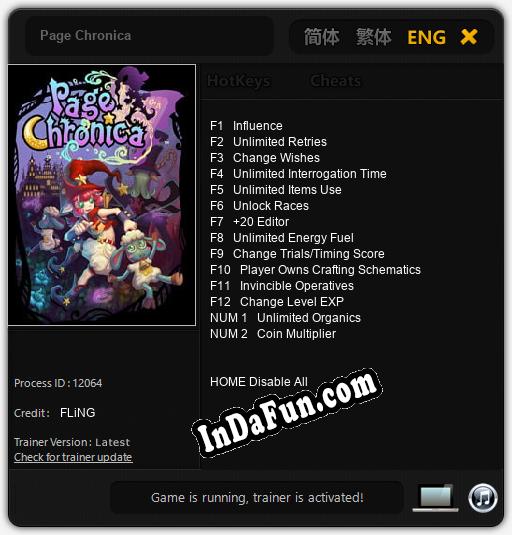 Page Chronica: Cheats, Trainer +14 [FLiNG]