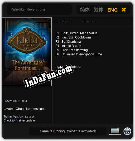 Pahelika: Revelations: Cheats, Trainer +6 [CheatHappens.com]