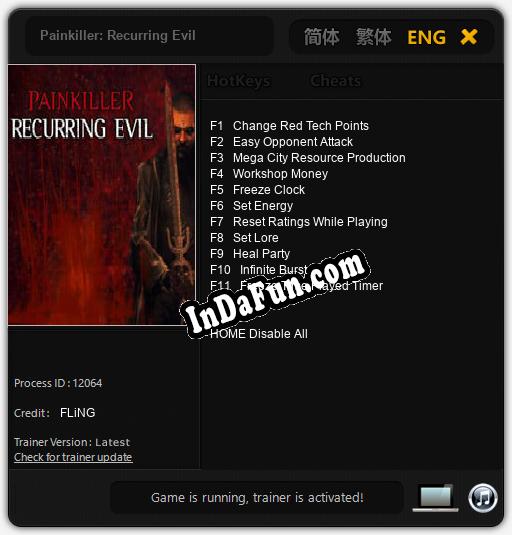 Painkiller: Recurring Evil: Cheats, Trainer +11 [FLiNG]