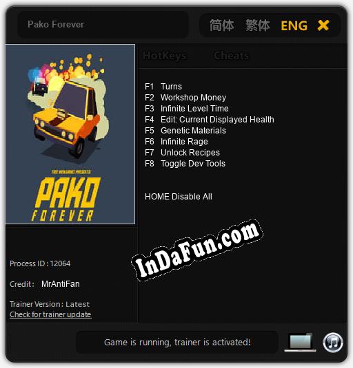 Pako Forever: Cheats, Trainer +8 [MrAntiFan]