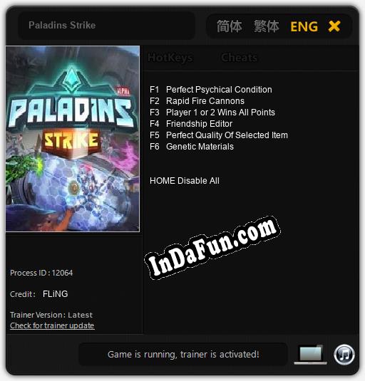 Paladins Strike: TRAINER AND CHEATS (V1.0.1)