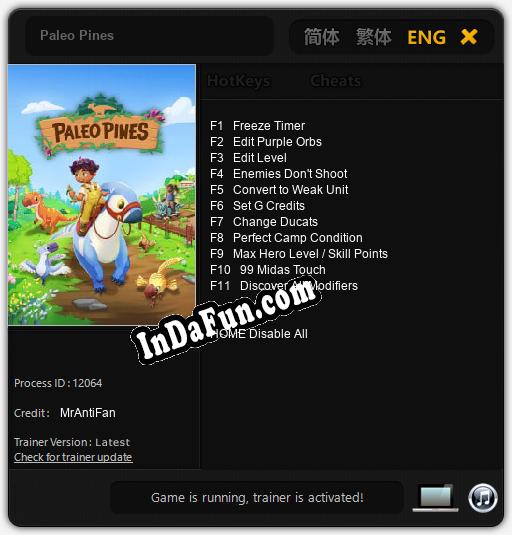 Paleo Pines: TRAINER AND CHEATS (V1.0.27)