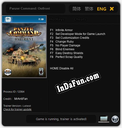 Panzer Command: Ostfront: Trainer +8 [v1.1]