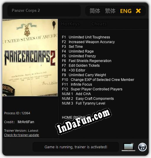 Trainer for Panzer Corps 2 [v1.0.2]