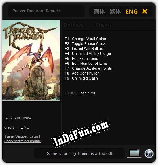 Panzer Dragoon: Remake: Trainer +9 [v1.7]