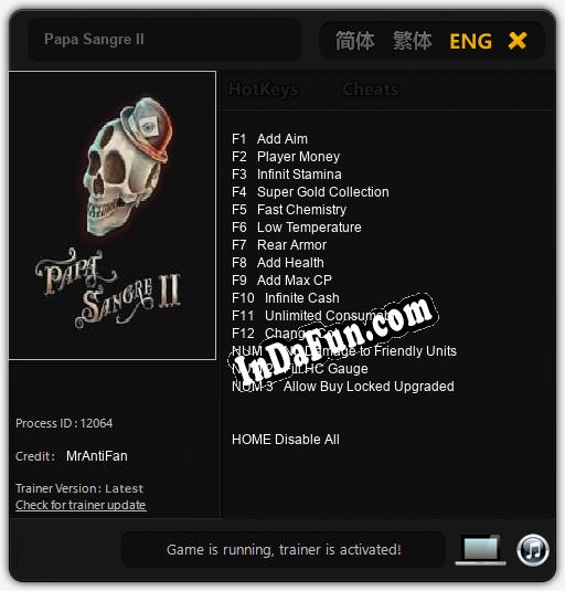 Papa Sangre II: TRAINER AND CHEATS (V1.0.46)