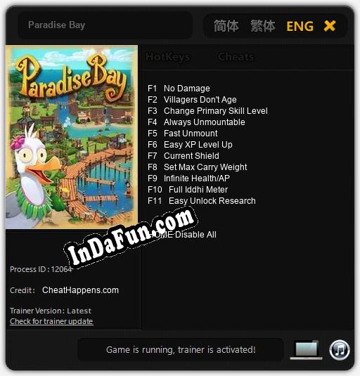 Paradise Bay: Trainer +11 [v1.7]