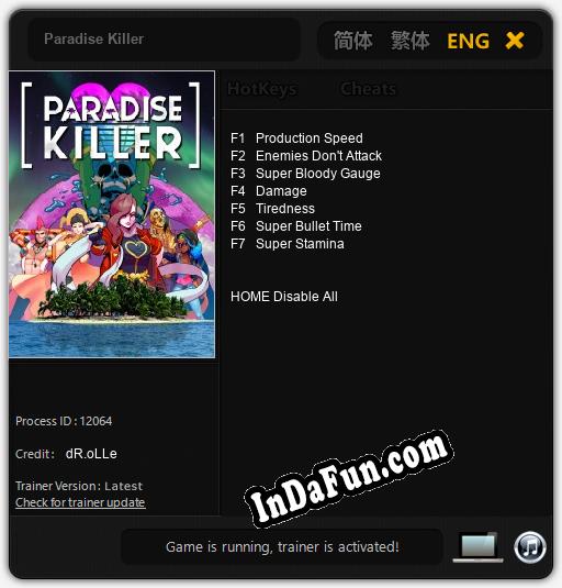 Paradise Killer: TRAINER AND CHEATS (V1.0.88)