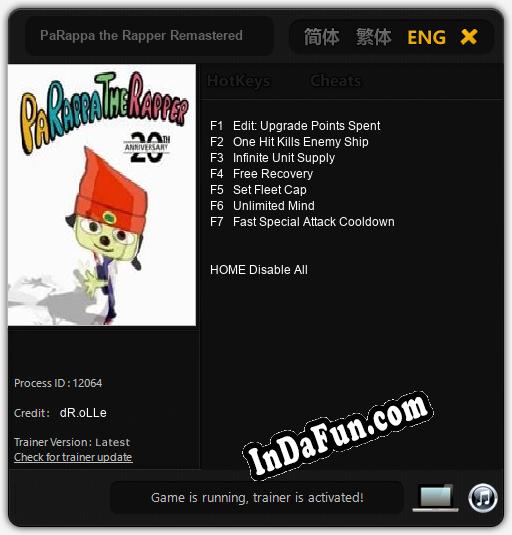 PaRappa the Rapper Remastered: Cheats, Trainer +7 [dR.oLLe]