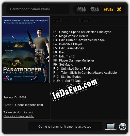 Paratrooper: Small World: TRAINER AND CHEATS (V1.0.44)