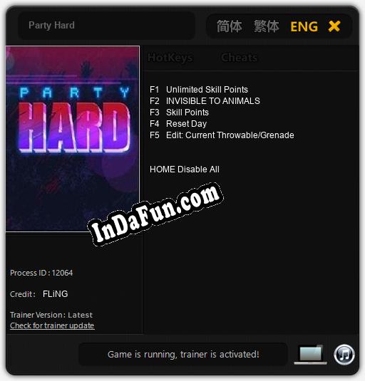 Party Hard: TRAINER AND CHEATS (V1.0.45)