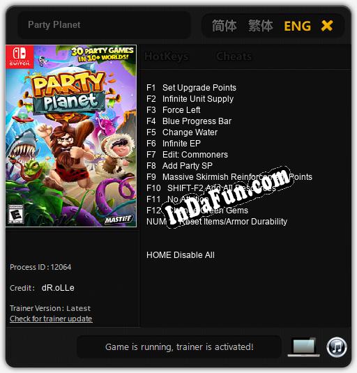 Party Planet: Cheats, Trainer +13 [dR.oLLe]