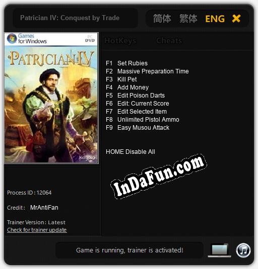 Patrician IV: Conquest by Trade: Cheats, Trainer +9 [MrAntiFan]