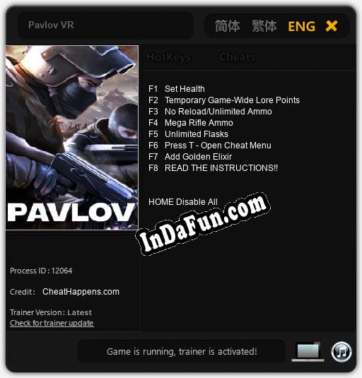 Pavlov VR: Trainer +8 [v1.4]