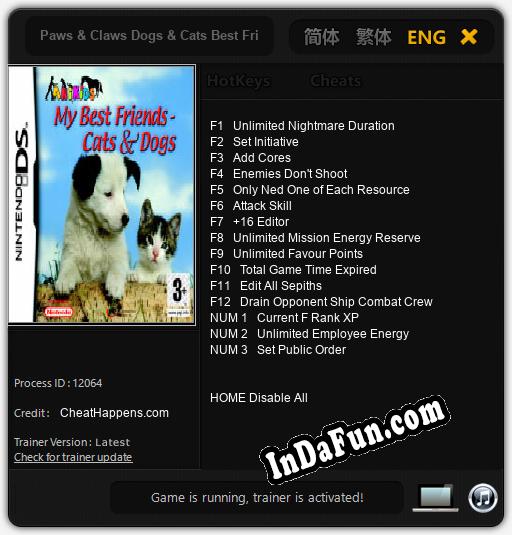 Paws & Claws Dogs & Cats Best Friends: Cheats, Trainer +15 [CheatHappens.com]