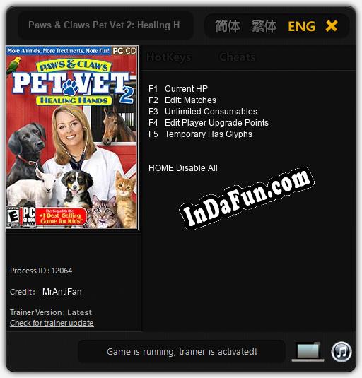 Paws & Claws Pet Vet 2: Healing Hands: TRAINER AND CHEATS (V1.0.60)