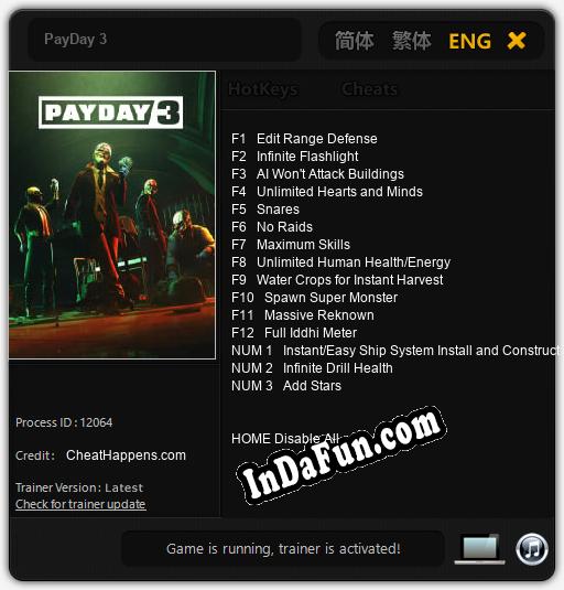 PayDay 3: TRAINER AND CHEATS (V1.0.43)