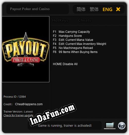 Payout Poker and Casino: Trainer +6 [v1.8]