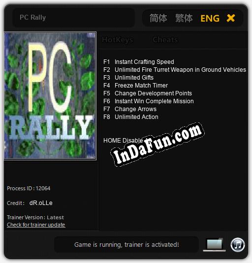 Trainer for PC Rally [v1.0.6]