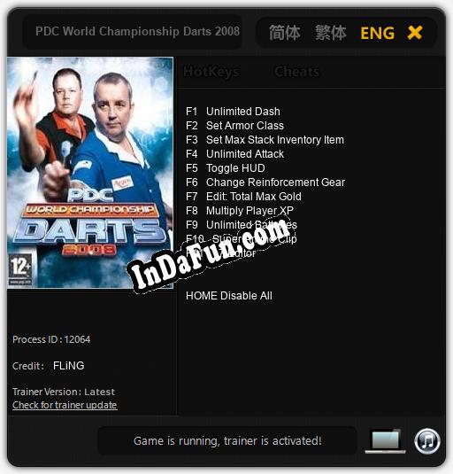 PDC World Championship Darts 2008: Trainer +11 [v1.6]