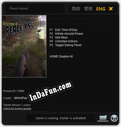 Peace Island: Cheats, Trainer +5 [MrAntiFan]