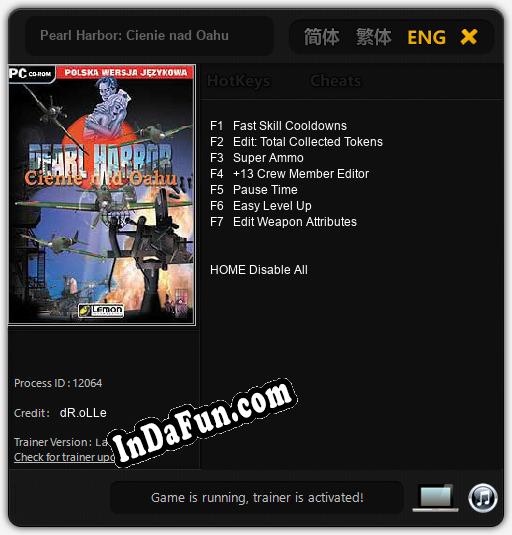 Pearl Harbor: Cienie nad Oahu: TRAINER AND CHEATS (V1.0.97)