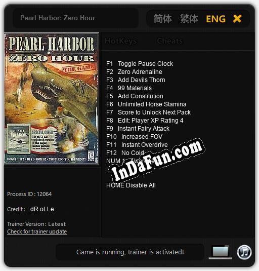 Pearl Harbor: Zero Hour: TRAINER AND CHEATS (V1.0.90)