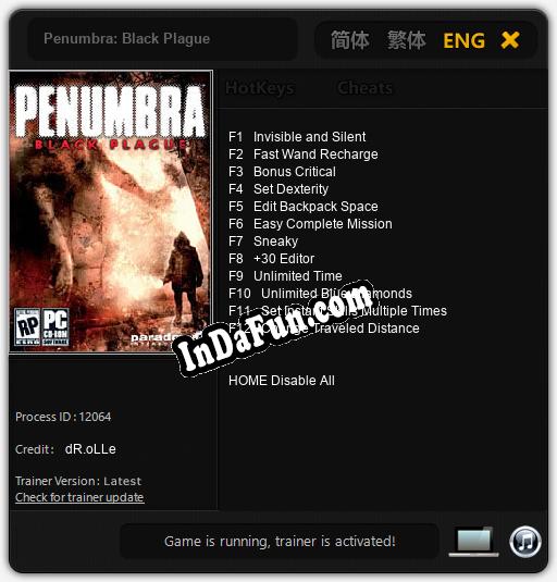 Penumbra: Black Plague: TRAINER AND CHEATS (V1.0.99)