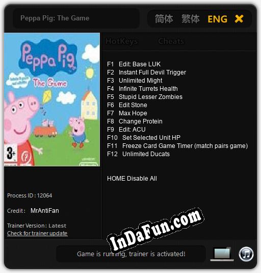 Trainer for Peppa Pig: The Game [v1.0.8]