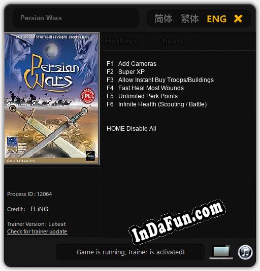 Persian Wars: TRAINER AND CHEATS (V1.0.27)