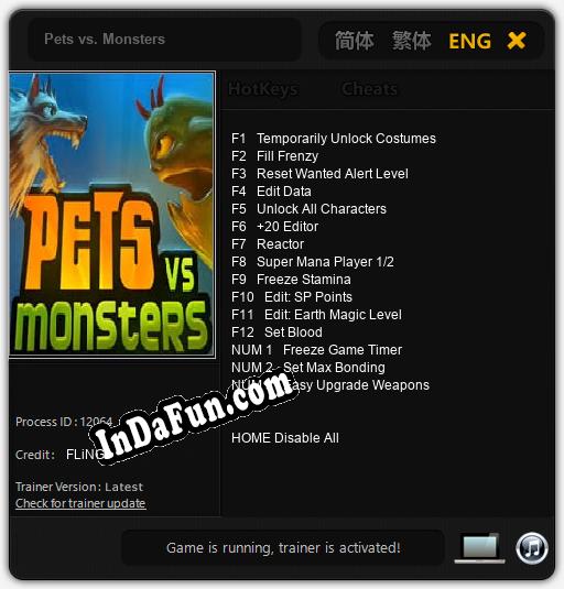 Pets vs. Monsters: Cheats, Trainer +15 [FLiNG]