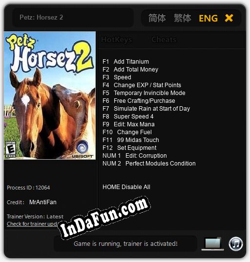 Trainer for Petz: Horsez 2 [v1.0.3]