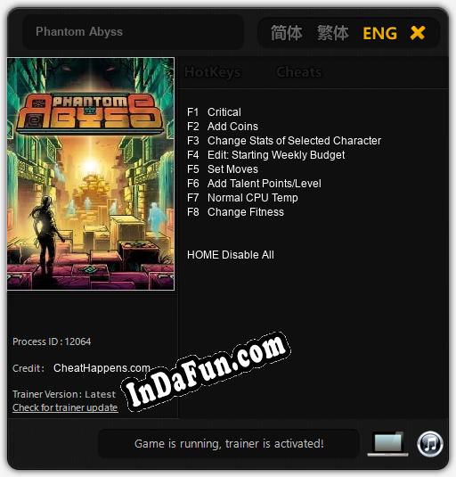 Phantom Abyss: Cheats, Trainer +8 [CheatHappens.com]