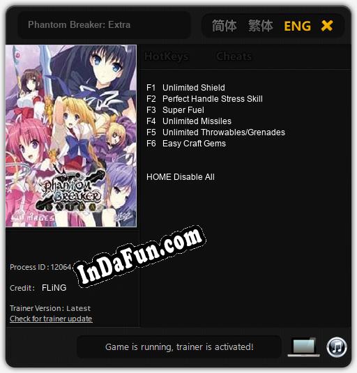 Phantom Breaker: Extra: Cheats, Trainer +6 [FLiNG]