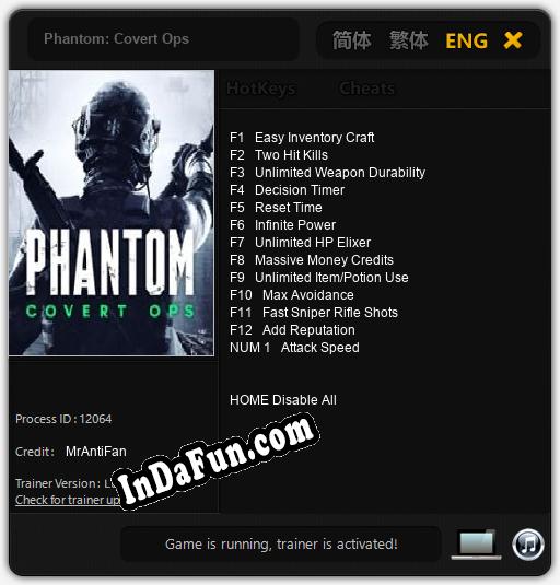 Phantom: Covert Ops: Trainer +13 [v1.8]