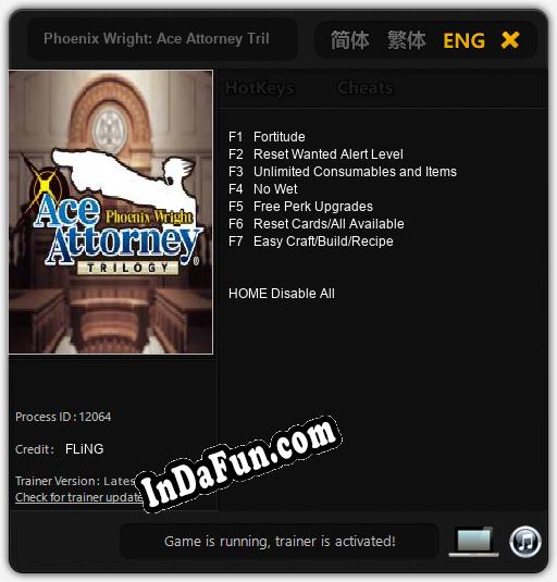 Phoenix Wright: Ace Attorney Trilogy: TRAINER AND CHEATS (V1.0.85)