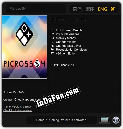 Picross S4: Trainer +7 [v1.1]