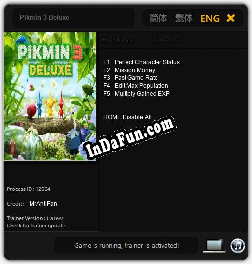 Pikmin 3 Deluxe: Trainer +5 [v1.1]