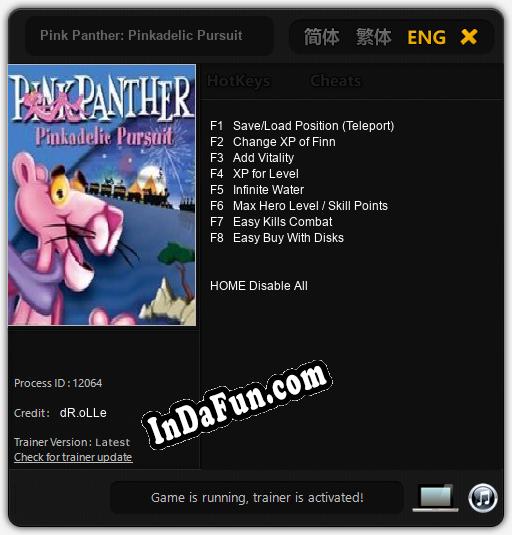 Pink Panther: Pinkadelic Pursuit: TRAINER AND CHEATS (V1.0.65)
