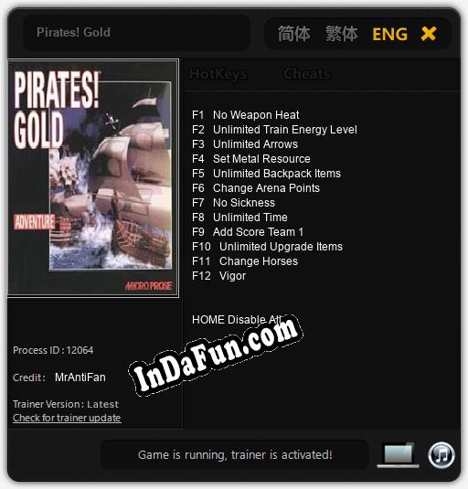 Pirates! Gold: TRAINER AND CHEATS (V1.0.95)