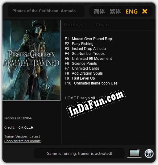 Pirates of the Caribbean: Armada of the Damned: Cheats, Trainer +10 [dR.oLLe]