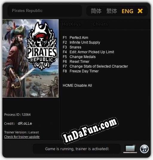 Pirates Republic: Cheats, Trainer +8 [dR.oLLe]