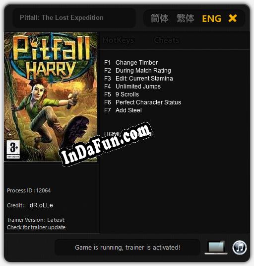 Pitfall: The Lost Expedition: Cheats, Trainer +7 [dR.oLLe]